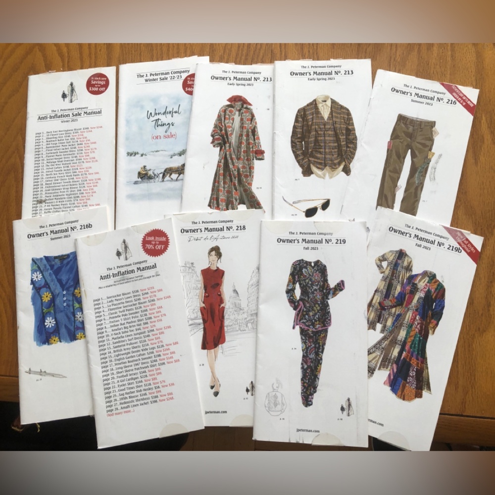 J. Peterman Co. company catalogs 2023 lot of 10